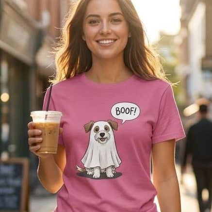 Boof Ghost Dog Halloween T-Shirt azalea