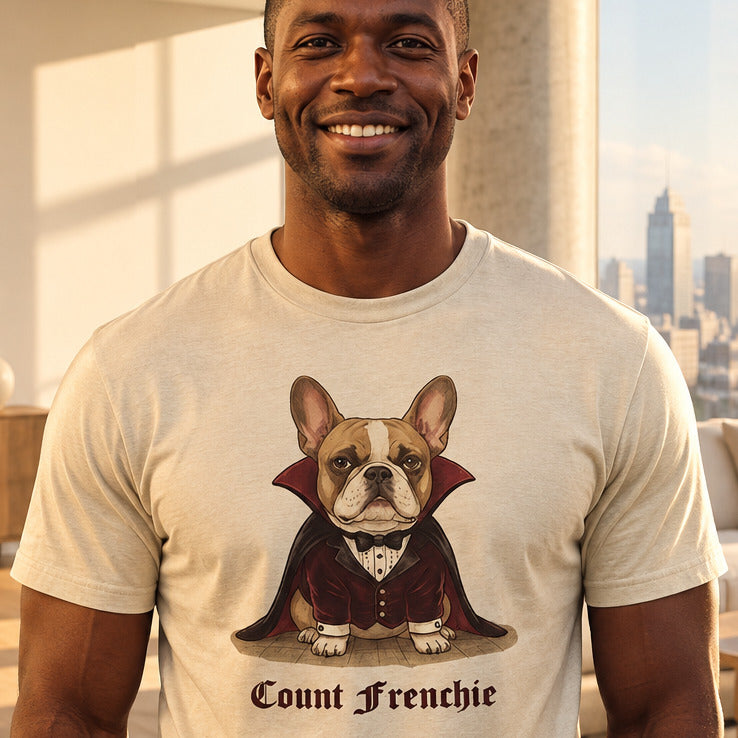 Count Frenchie Vampire T-Shirt natural