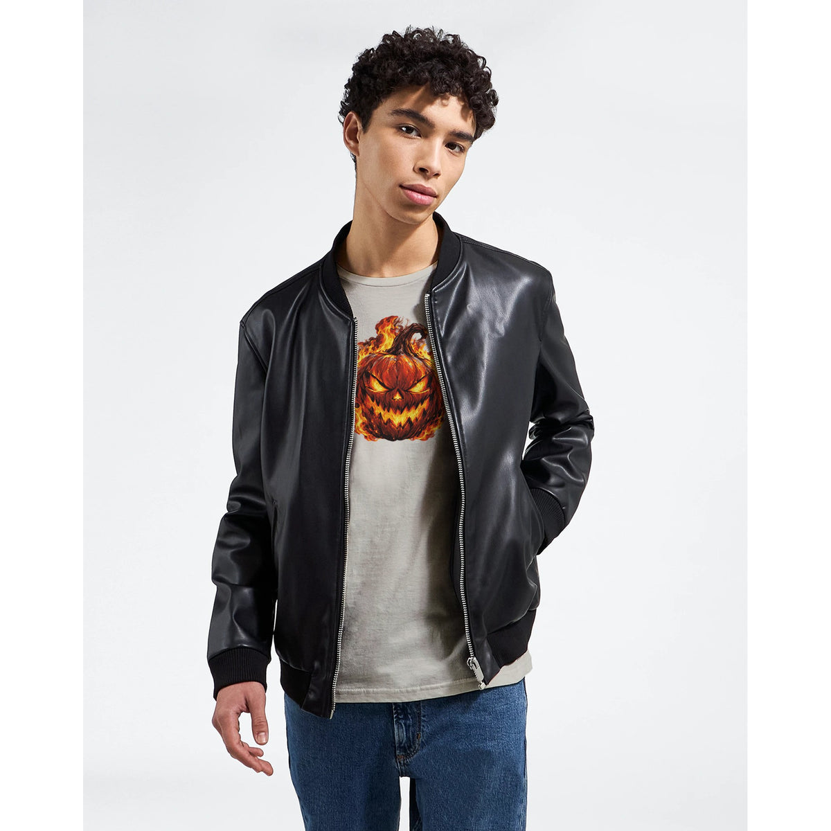 Evil Jack-O-Lantern Halloween grey