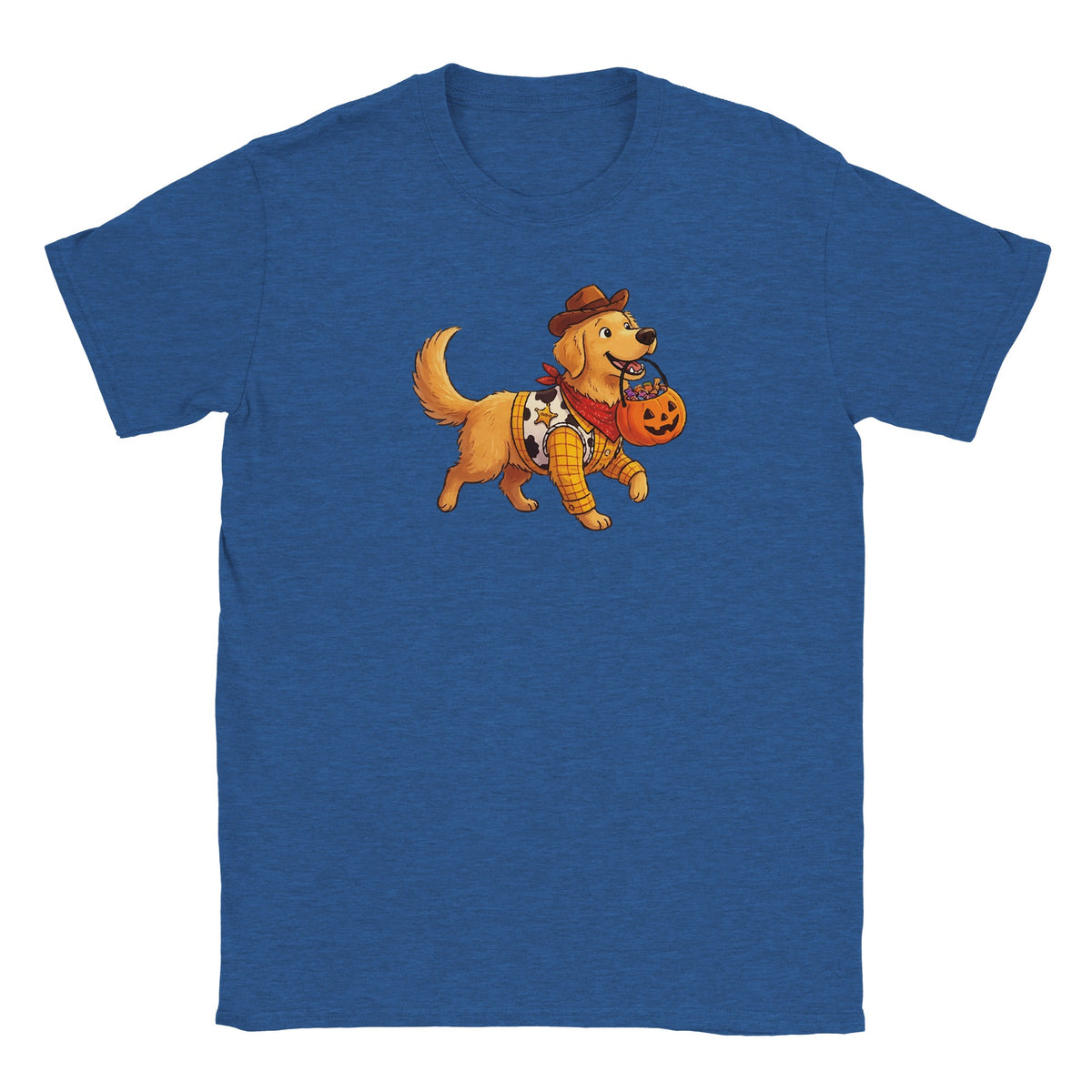 Golden Retriever Halloween T-Shirt blue