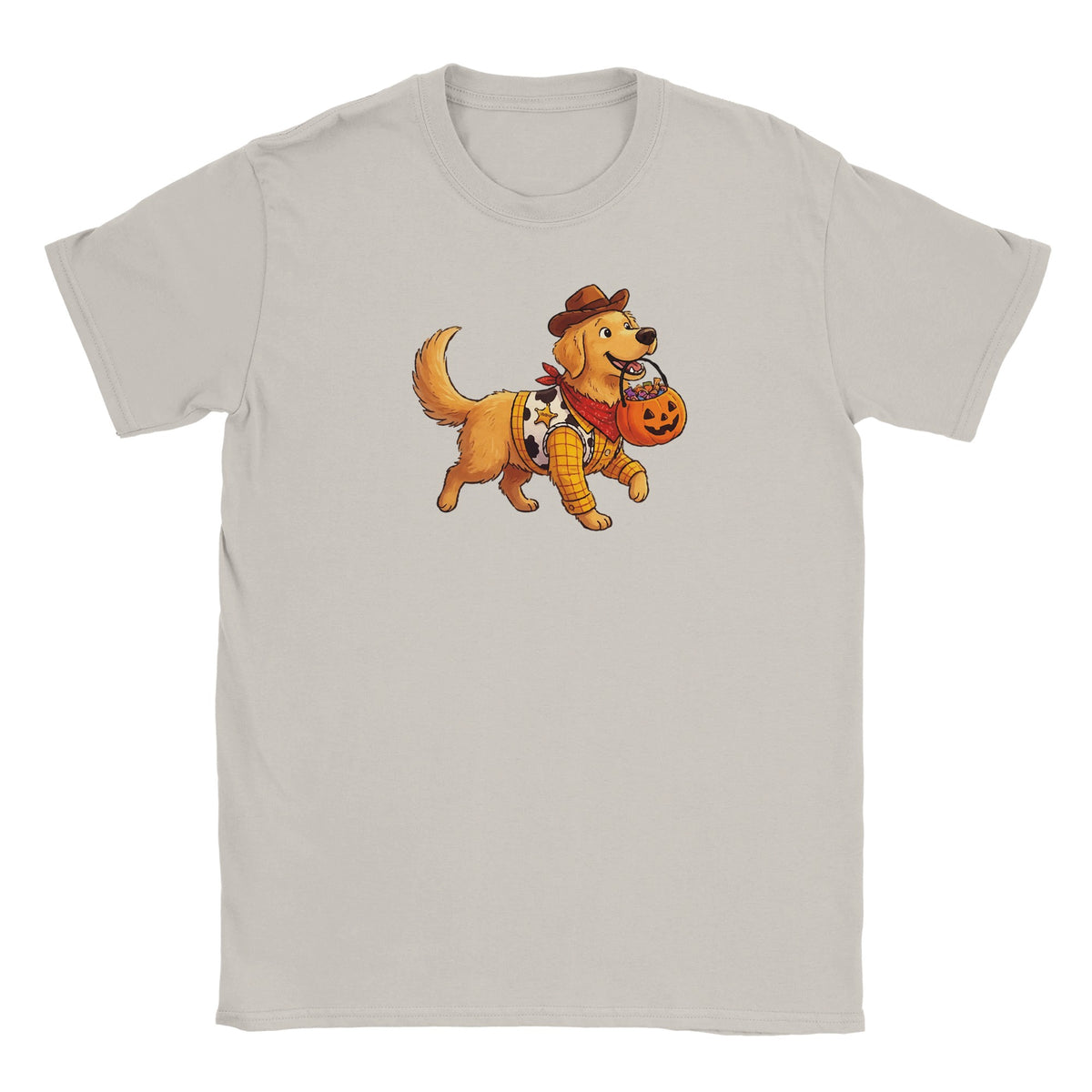 Golden Retriever Halloween T-Shirt grey
