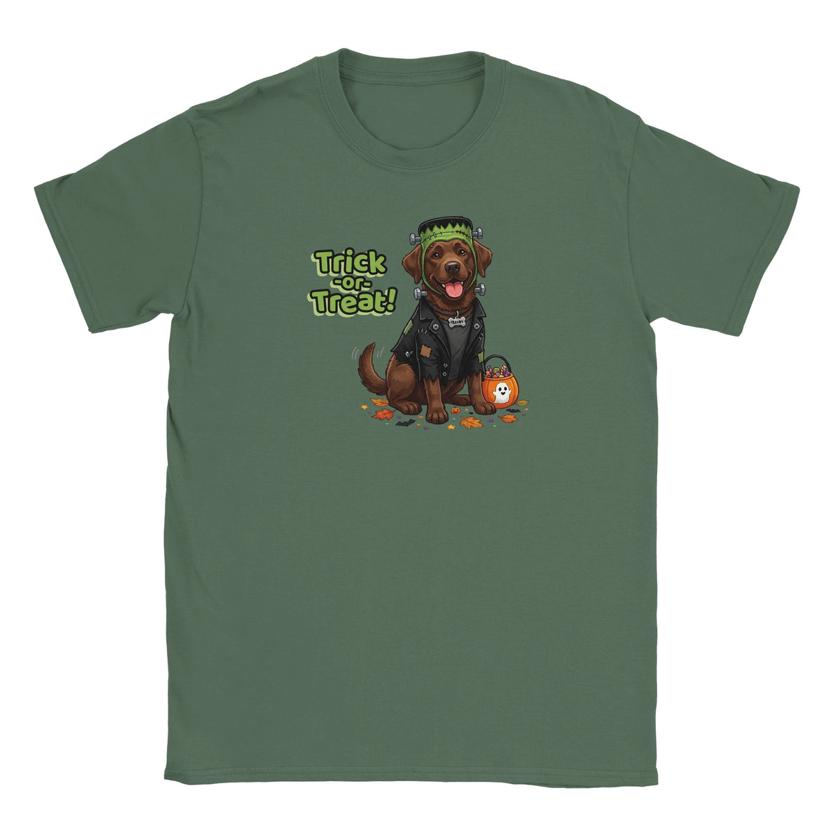 Halloween Labrador T-Shirt military green
