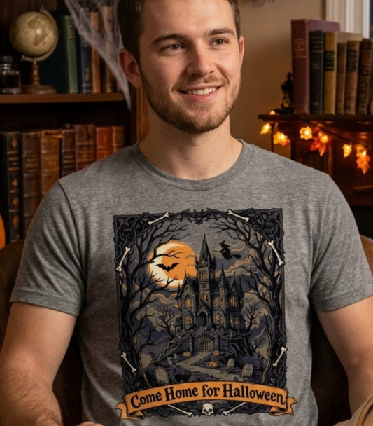 Halloween T-shirt haunted house