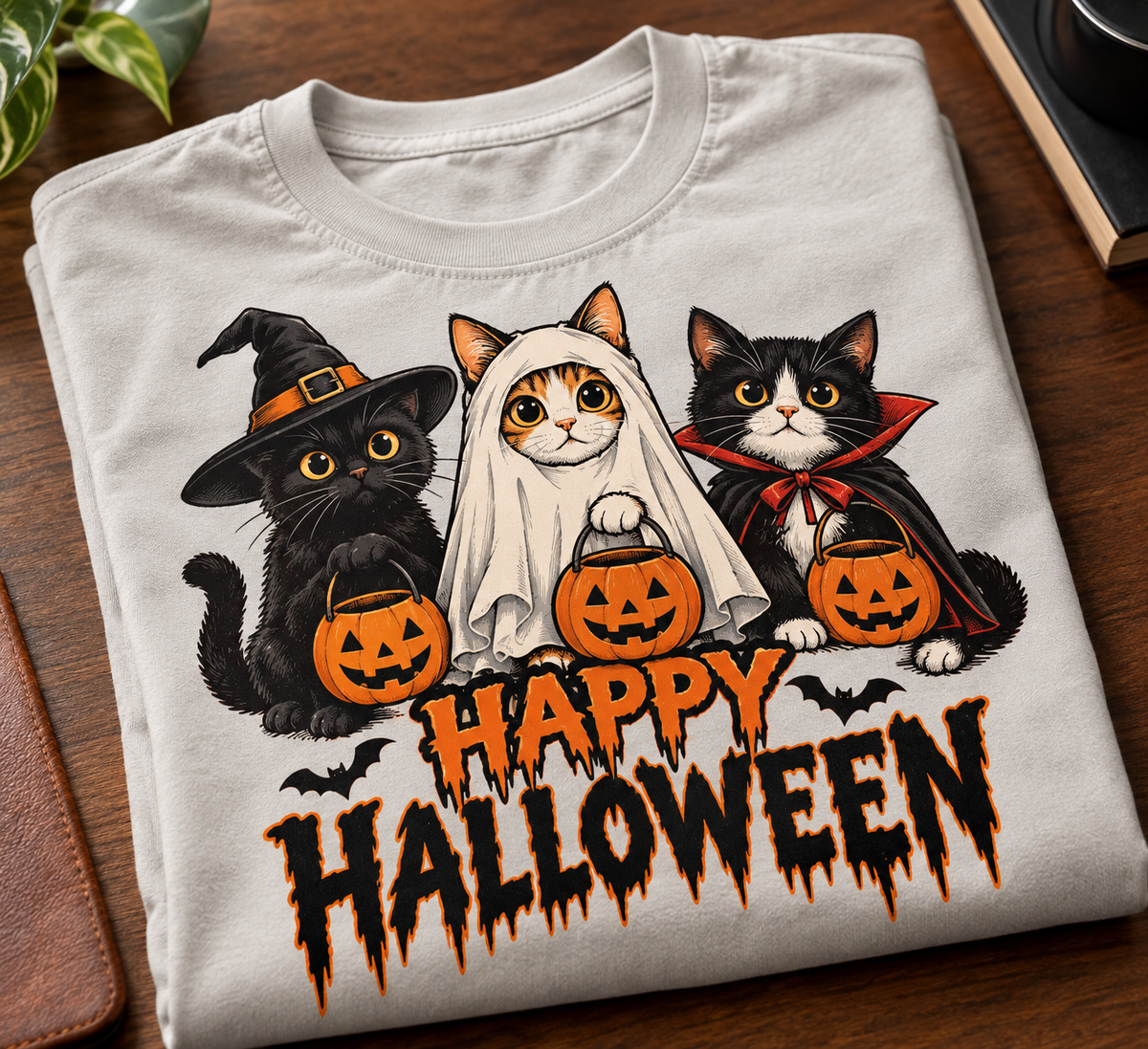 Happy Halloween Cat Lover T-Shirt