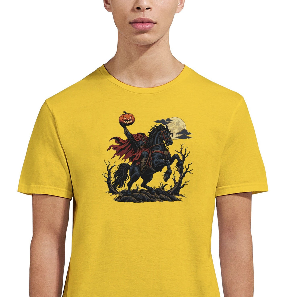 Headless Horseman Halloween T-Shirt yellow
