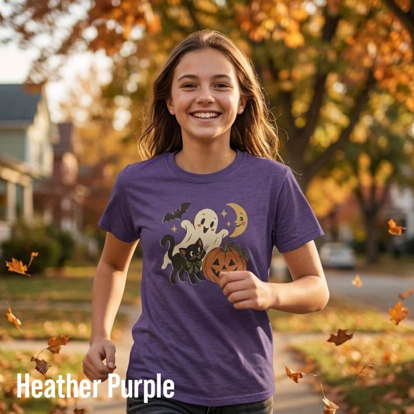 Vintage Boo Halloween T-Shirt purple