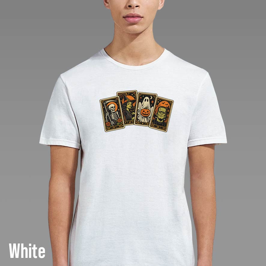 Vintage Halloween Tarot Card T-Shirt white