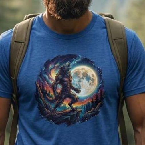 Wolfman Howling at Full Moon T-Shirt